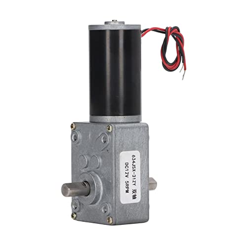 Cufaee DC 12V -Zahnradmotor, Doppelwelle, Selbstverriegelungsgeschwindigkeitsreduzierung CW CCW Getriebe Motor für DIY -Roboter Drehungstür Schloss Vorhangmaschine (35 U/min) von Cufaee