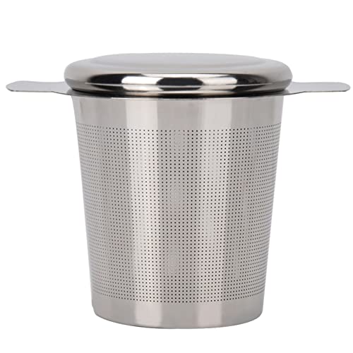 Cufaee Edelstahl Tee Siebe, Sieb Filter Mesh mit Abdeckung und Griff, Lose Blatt Tee steiler für schwarzen Tee, Kaffee von Cufaee