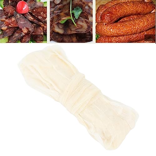 Cufaee Essbare trockene Wurstgehäuse, 8m 2 geschichtete essbare getrocknete Schafshülle, 22 mm DIY -Wurst für geschmacks hausgemachte Schinken herstellen von Cufaee