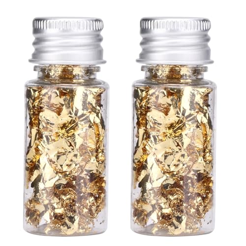 Cufaee Gold Aluminium papier, dekorative Multifunktion flasche 2 Stück für manuelle Futter plakat dekorationen von Cufaee