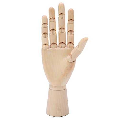 Cufaee Holzhand, Rotationsgelenkhandmodell, verschiedene Formenkunst -Skizzier -Malwerkzeuge für Home Office Desk Dekoration (24 cm Holzhand [weibliche rechte Hand) von Cufaee
