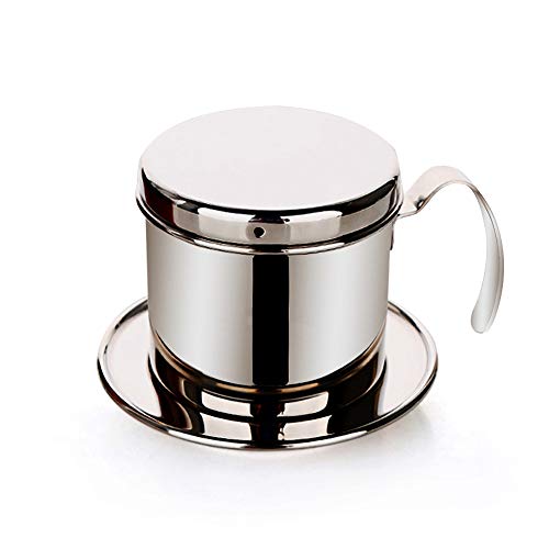 Cufaee Kaffeefilter, Edelstahl -Tasse Vietnamesische Kaffee -Tropffilterhersteller Infuser, Kaffee -Tropffilter für Geschäftsreise für Heimbüro (Golden) von Cufaee