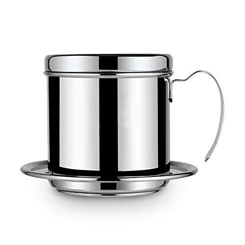 Cufaee Kaffeefilter, Edelstahl -Tasse Vietnamesische Kaffee -Tropffilterhersteller Infuser, Kaffee -Tropffilter für Geschäftsreise für Heimbüro (Schwarz) von Cufaee