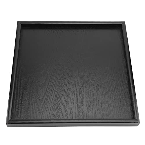 Cufaee Lebensmittel -Servierschale, Rechteckform Massivholz Tablett, Lebensmittelmahlzeiten, die Tablett für Tee Kaffee Snack Restaurant Tabletts servieren (30 * 30) von Cufaee