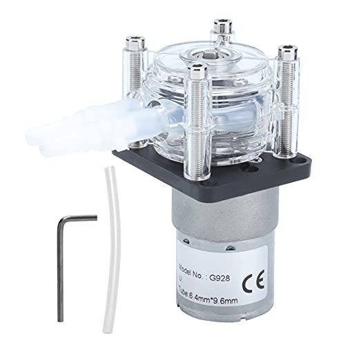 Cufaee Peristaltic Liquid Pump, 500ml min G928 Large Flow Ball Bearing Liquid Dosing Pumps with Silicone Tube, Suitable for Various Fluid Transportation Situations (12V) von Cufaee