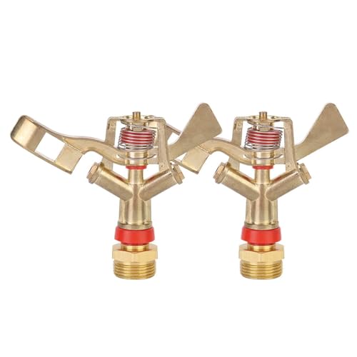 Cufaee Rasensprinklerkopf, 25 mm 1,0 Zoll männlicher Faden Zinklegungsgarten Sprinkler mit externem Faden, Bewässerungssprinkler für Rasenpatio Gartenbewässerung (2pcs) von Cufaee