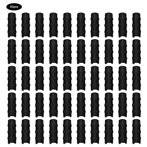 Cufaee Rohrreparaturklemme, 50 pcs schwarzer Gewächshausrahmen Rohrrohr und Film Clip Clamp Connector Kit Garden Tool (8cm) von Cufaee