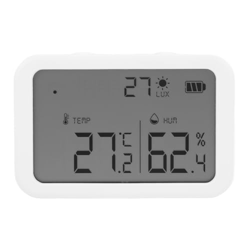 Cufaee Smart Climate Sensor, Smart Sensor mit LCD -Bildschirm für Tuya ZigBee Temperatur Feuchtigkeitslicht 3 in 1 Aufnahmegerät Cufaee Smart Climate Sensor, Smart Sensor mit LCD -Bildschirm für Tuya ZigBee Temperatur Feuchtigkeitslicht 3 in 1 Aufnahmegerät von Cufaee