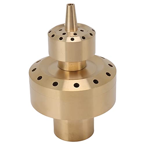 Cufaee Springbrunnendüse, Kupfer-Musikbrunnen-Landschaftslandschaftsdüse, Doppelsäulen-Bewässerungssprüher, Teich-Sprinklerstrahl für Gartenteich (G1.5in) von Cufaee