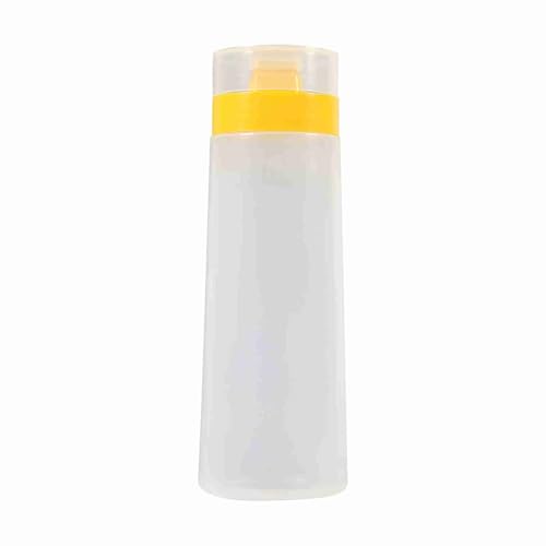 Cufaee Squeeze Flasche, 4 Loch -Marmelade -Quetschflasche mit Deckel mit Deckel, 300 ml Leckdosen -Proof -Gewürzdarsteller Saucenflaschen für Salatdressing Ketchup (Gelb) von Cufaee