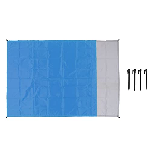 Cufaee Stranddecke, tragbare Polyester -Stoff -Klapppicknickmatte, Strandmatte für Reisen im Freien Picknick (Dark Blue Gray) von Cufaee