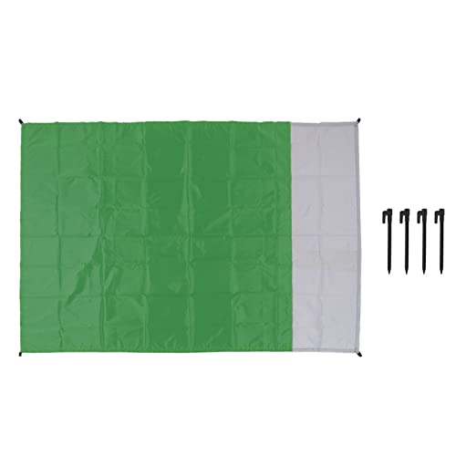 Cufaee Stranddecke, tragbare Polyester -Stoff -Klapppicknickmatte, Strandmatte für Reisen im Freien Picknick (Green Gray) von Cufaee