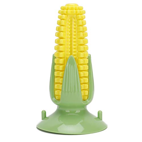 Cufaee VORSCHALTE MAIS -Spielzeug, Maisform Hundekauen Spielzeug mit Saugnapfbecher, Haustier Zähneputzspielzeuge für kleine mittlere große Rasse kleben von Cufaee