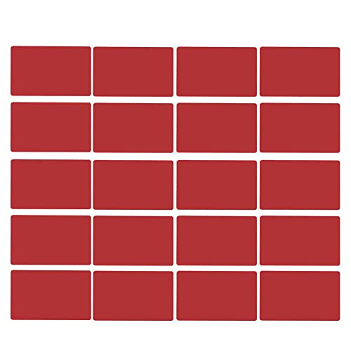 Cufaee Visitenkarte, 50pcs Aluminiumlegierung graviertes Farb leer Name Karten Geschäftszubehör (Red) von Cufaee