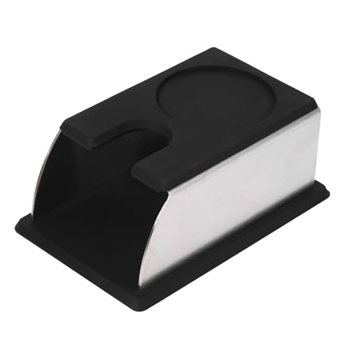 Kaffee-Manipulation halter, 2 Farben Espresso-Stopf-Station, Edelstahl-Silikon-Kaffeepulver-Maker-Ständer für Zuhause, Coffee Shop (Schwarz) von Cufaee