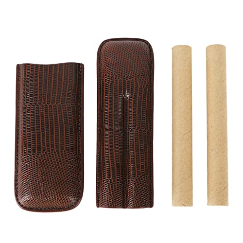 Zigarre Fall Halter, PU Leder 2 Finger Zigarre Tragen Reise Fall Portable für Reise Jubiläum e von Cufaee