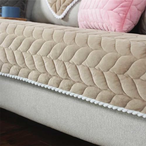 Samt Sofabezug 1 2 3 4 Sitzer Sofaschoner rutschfest L Form Sofaüberwurf, Couch Bezug Ecksofa, Sofa Überzug Couchbezug U Form,Pets Dog Sofa Überwurf Sofaschutz Überwurfdecke,P-70x180cm von Cugzue