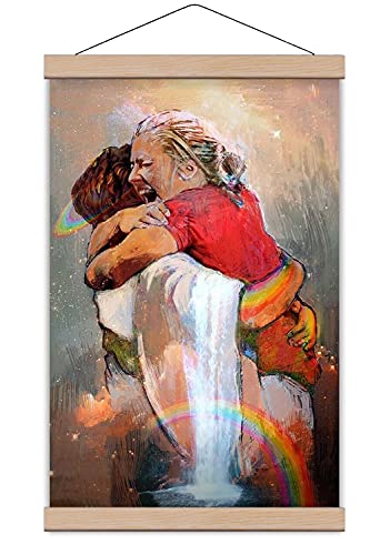 Jesus Leinwandpost-Wandkunst: Erster Tag im Himmel, Bild mit Jesus umarmende Frau, christliche Kunstbilder, Jesus Christus Poster Jesus Leinwandpost-Wandkunst: Erster Tag im Himmel, Bild mit Jesus umarmende Frau, christliche Kunstbilder, Jesus Christus Poster von Cui