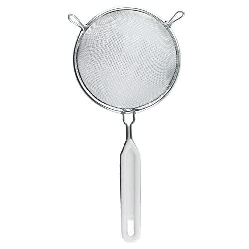 Metallsieb, verzinnt, mit Metall-Kunststoffgriff, 12cm Durchmesser, 26cm lang Teesieb Metall Küchensieb Sieb Metallsieb, verzinnt, mit Metall-Kunststoffgriff, 12cm Durchmesser, 26cm lang Teesieb Metall Küchensieb Sieb von Cui