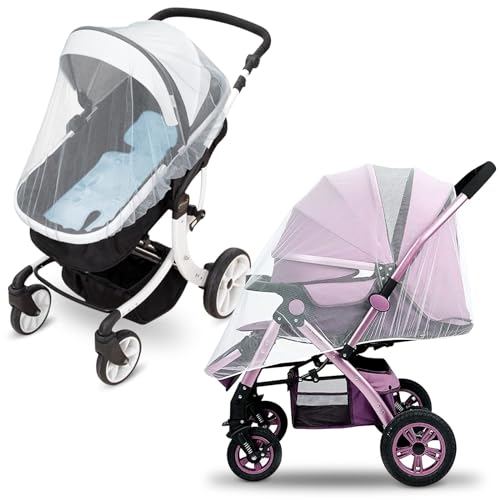 2Pcs Kinderwagen Moskitonetz,Insektennetz Kinderwagen,Fliegennetz für Kinderwagen,Fliegengitter Kinderwagen,Reißfest Fliegennetz Kinderwagen,Mückennetz für Kinderwagen oder Autositz von Cuidongsheng