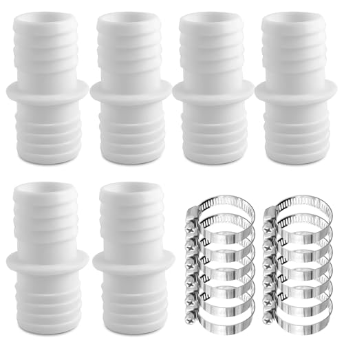 Pool Schlauchverbinder 32mm,6 Pcs Poolschlauch Verbinder,Poolschlauch Adapter mit 12 Schlauchschellen,Wasserschlauch Verbinder,Pool Adapter Doppelschlauchtülle von Cuidongsheng