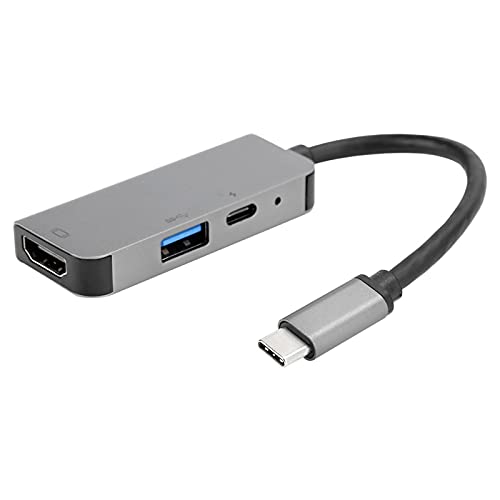 3-in-1-USB-Hub-Adapter, USB-Dockingstation Typ C HDMI-USB-Schnittstelle Ladeanschluss Multifunktionssplitter für Laptops mit starker Kompatibilität 3-in-1-USB-Hub-Adapter, USB-Dockingstation Typ C HDMI-USB-Schnittstelle Ladeanschluss Multifunktionssplitter für Laptops mit starker Kompatibilität von Cuifati