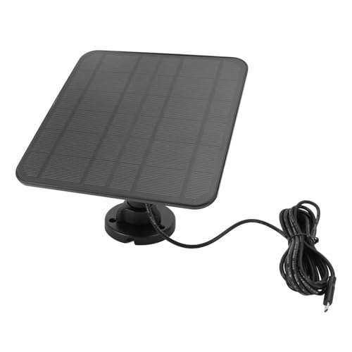 6V 5W Solarpanel für Reolink für für Reolink Kamera, IP65 Wasserdicht, 360 Grad Drehbar, Typ-C-Anschluss, Outdoor-Überwachungskamera-Solarladegerät, Einfache Installation von Cuifati