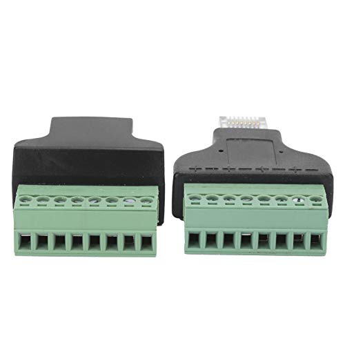 2 Stück RJ45-Stecker Buchse RJ45-Stecker für digitalen DVR RJ45-Stecker an AV-Schraube CCTV DVR CCTV-Zubehör von Cuifati