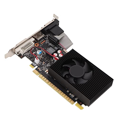 Cuifati 4 GB DRR3-Grafikkarte, 128-Bit-Gaming-Grafikkarte mit Lüfter, PCI Express 2.0, DVI, VGA, HDML, GT730-Computer-Upgrade-Zubehör für Desktop-PC von Cuifati