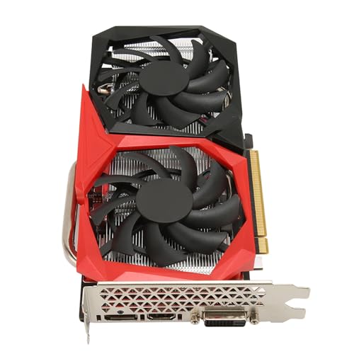 Cuifati 6 GB GDDR6 192-Bit-Gaming-Grafikkarte, RTX 2060, 1365 MHz GPU, 14000 MHz Speichertakt, Dual-Lüfter mit 8-Pin-Stromschnittstelle, PCI Express 3.0 X16 von Cuifati