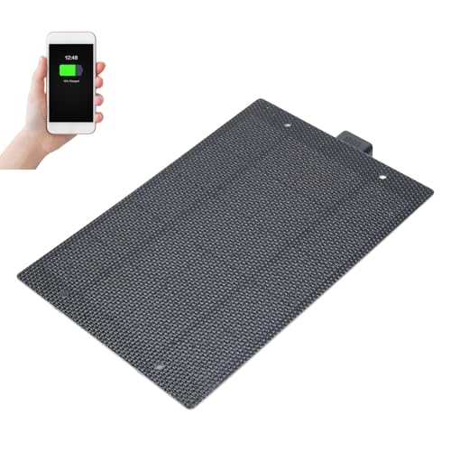 Cuifati 7W 5V ETFE Solar Panel Ladegerät, Monokristalline Tragbare Solarpanel, Outdoor Solar Ladegerät Power Bank für Mobiltelefontablette von Cuifati
