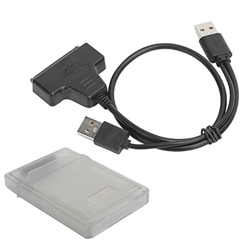 Cuifati Abgewinkelte Datenkabel, USB 2.0-Geschwindigkeit Kann Bis zu 480 Mbit/s Betragen, mit Einer Staubdichten 2,5-Zoll-Festplattenschutzbox, und das Netzteil Kann Nicht Herunterfallen (Grau) von Cuifati