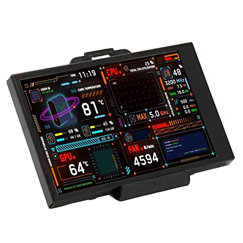 Cuifati Computer-Temperaturmonitor, Dimmbares 3,5-Zoll-IPS-Display, PC-Sensorpanel-Display, Dual-USB-C-Schnittstelle, Anpassbares Layout, CPU-GPU-RAM-FPS-HDD-Datenmonitor Cuifati Computer-Temperaturmonitor, Dimmbares 3,5-Zoll-IPS-Display, PC-Sensorpanel-Display, Dual-USB-C-Schnittstelle, Anpassbares Layout, CPU-GPU-RAM-FPS-HDD-Datenmonitor von Cuifati