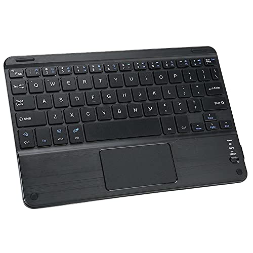 Cuifati Drahtlose Touchpad-Tastatur, 9-Zoll-Ultra-Slim-WLAN-Touchpad-Tastatur Volltasten- und FN-Medientasten Scheren Füße Design Stromsparend von Cuifati