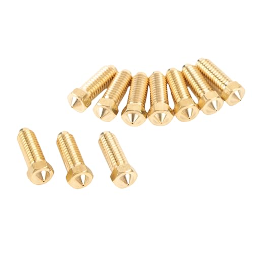 Cuifati Drucken Sie das Mundstücks -Kit, Anti -Clogging PLA PETG TPU ABS ASA Hotend Nozes 10 PCs für 3D Drucker (0,6 mm) von Cuifati