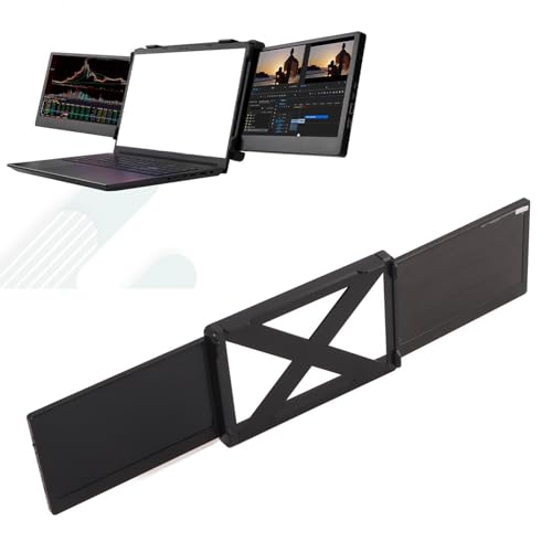 Cuifati Dual-Screen-Laptop-Extender, 2 X 11,6-Zoll-FHD-IPS-Vollbildbildschirme, Auflösung 1920 X 1080 P, 178 Breiter Betrachtungswinkel, Verstellbarer Ständer, Unterstützt von Cuifati