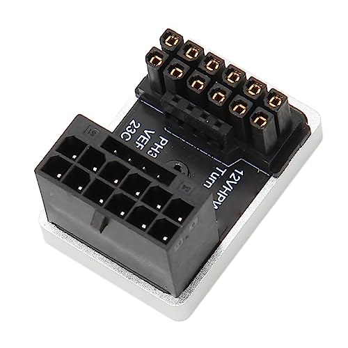 Cuifati GPU-PCIe-Anschluss, 16P auf 16P Stecker auf Buchse, 180-Grad-Winkel, Netzteilplatine, 600 W, 12 V, HPWR, Aluminiumlegierung, CNC-PCIe5.0-Konverter für Desktop-Computer (PH316 Silber) von Cuifati