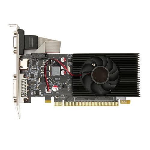 Cuifati GT730 Grafikkarte 4 GB DDR3 1400 MHz 128 Bit Grafikkarte GPU mit PCI Express X16 3.0 HDML DVI VGA, Computer-Grafikkarte Plug and Play von Cuifati