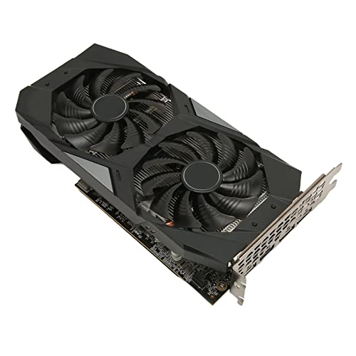 Cuifati GTX1660Ti Gaming-Grafikkarte, 6 GB GDDR6 192 Bit 1800 MHz Computer-Grafikkarte, PCIE 3.0 X16 3DP HDMI 4K HDR Desktop-PC-GPU-Grafikkarte mit Zwei Lüftern, Geräuscharm und Leiser von Cuifati