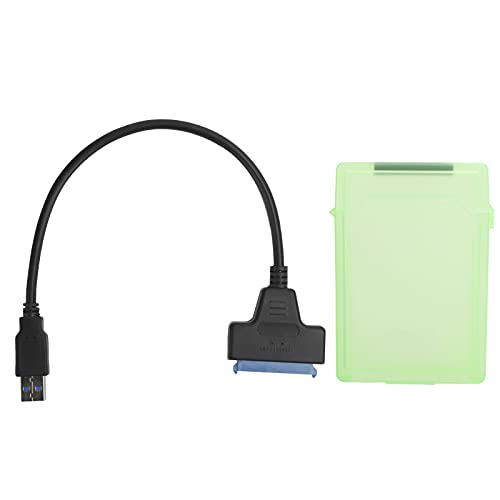 Cuifati Kabel Externe Festplatte, Unterstützt HDD/SDD-Festplatte, USB3.0 High-Speed-Lesen, Konvertierungskabel mit Schutzbox (Grün) von Cuifati