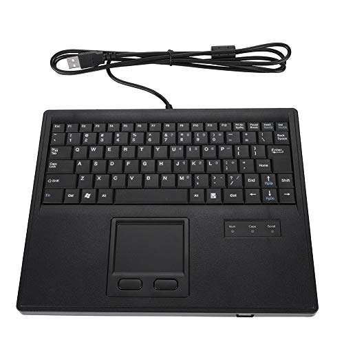 Cuifati Kabelgebundene Tastatur mit Touchpad, 10-Zoll-84-Tasten Kabelgebundene Tastatur Präzise Touch-Steuerung mit Scirroren Fußtasten Touchpad-Tastatur mit 1,5 m Kabel von Cuifati