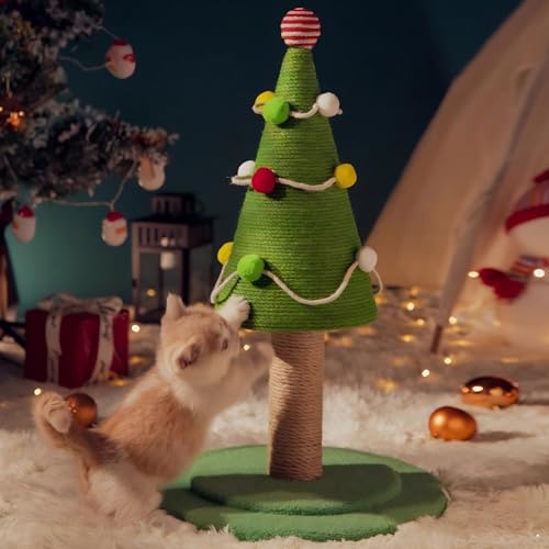 Cuifati Katzenkratzbaum, Katzen-Weihnachtsbaum, Weihnachtsbaum-Stil, Sisal-Katzenkratzbaum, Geben Sie Ihrer Katze EIN Spielzeug und Einen Kratzbaum, Katzenkratzbaum von Cuifati