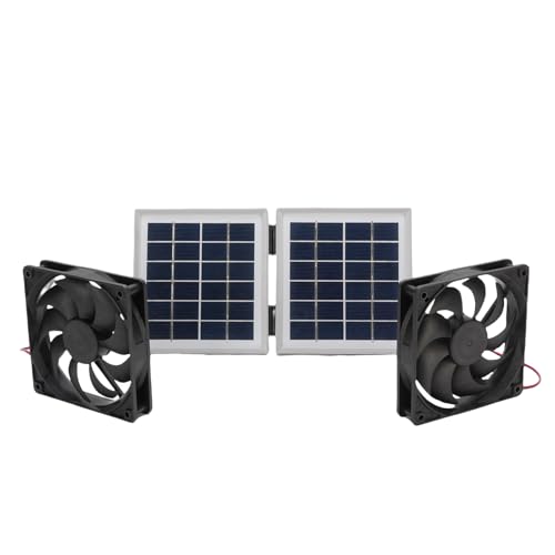 Cuifati Lüftungsventilator, Kirschpanel Falten für 2x5w Regnerisch -proof -Abluftventilatoren für den Outdoor (WHITE) von Cuifati