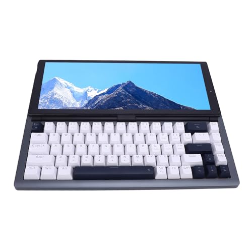 Cuifati Mechanische Tastatur für Touchscreen -Spiele, 68 Taste Tragbare USB -verdrahtete RGB -LED -Hintergrundbeleuchtung mit 12,3 -Zoll -Bildschirm, Stecker und Spiel mit 2 (EU-Stecker) von Cuifati