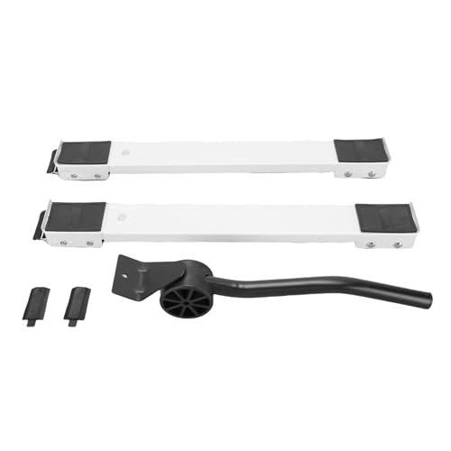 Cuifati Mobiler Kühlschrankstandard, Erweiterbares Gerät Rollt Wasserdichtes Eisen für Trockner Kühlschränke Möbel (Weißes Richtungsrad + Streakbalken) von Cuifati