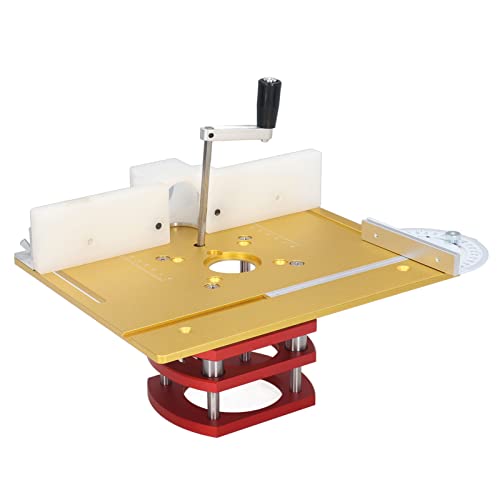 Cuifati Router-Hubsystem, Routertischlift mit Oberer Teller, Router-Hub-Basistisch-Tisch für Holzbearbeitung 64-66 mm. Durchmessermotoren, Slotting -Trimming -Kampagneenmaschine (GOLD) von Cuifati