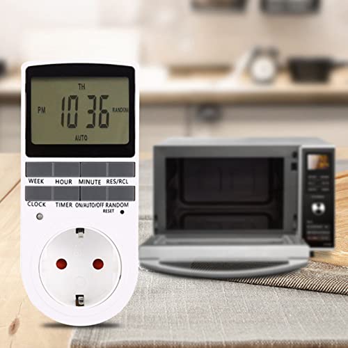 Cuifati Smart Timer Outlet Digital Timer Switch mit Countdown & Auto Ein/Aus für Energieeinsparung Safe Recorant 750 ° C SKORCHING WIRE TEST TS 839 (EU-Stecker 220-240V) von Cuifati