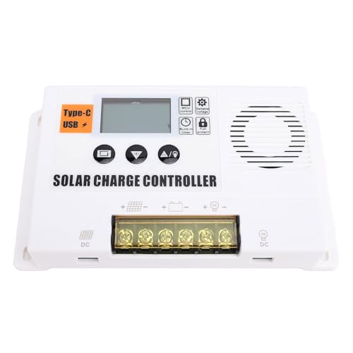 Cuifati Solarladungscontroller PWM 12V 24 V Solar Panel Reglers -Ladecontroller mit USB -Ausgang 3 -Stufe PWM -Regel (30A) von Cuifati