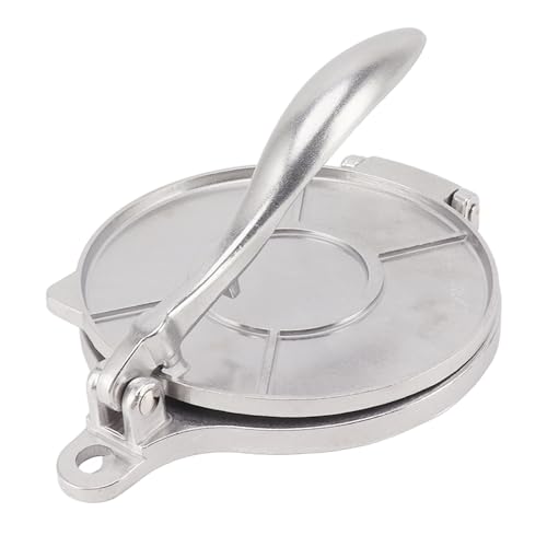 Cuifati Tortilla Presse, Aluminiumlegierungs -Fladenbrothersteller Presse mit Griff, Pizza -Kuchen -Hochleistungswerkzeug, DIY -Backwerkzeugzubehör für Tortillas, Quesadillas, Pizzas (16 cm Silber) von Cuifati