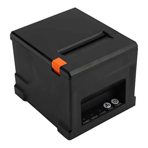 Cuifati Tragbarer Bon-Thermodrucker, Hochgeschwindigkeits-Thermoetikettendrucker mit 300 Mm/s und 80 Mm für Geschäfts-POS-Systeme (EU-Stecker) von Cuifati